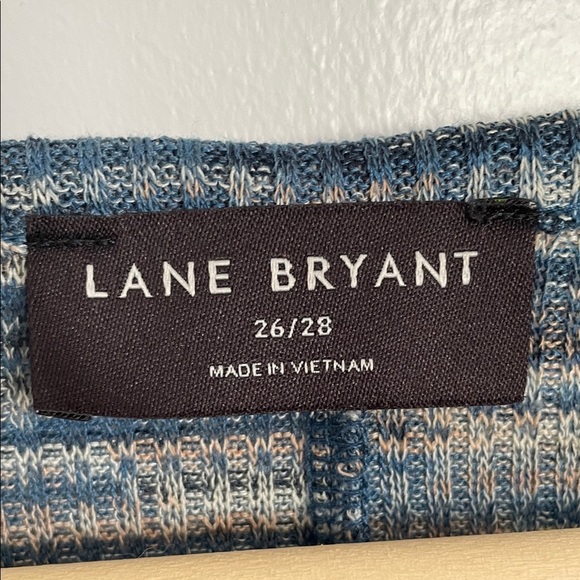 Lane Bryant Blue Striped Long Sleeve Top size 26 - Picture 2 of 7